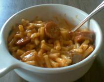 bowl of chili-mac